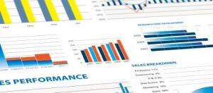 sales performance and business graphs