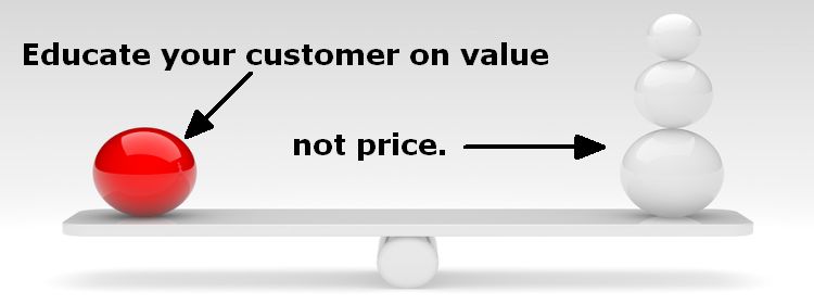 educate your customers on value
